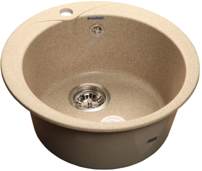 GranFest RONDO GF-R-480, мойка, мрамор, песочный