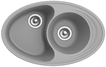 Фото товара: Ewigstein Elegant E- W90KF, мойка, гранит, серый металлик