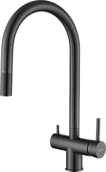 Фото товара: Rivelato TREVI 2433505 PVD black, смеситель, черный