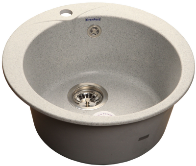 Детальное фото товара: GranFest RONDO GF-R-480, мойка, мрамор, серый