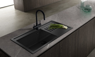 Детальное фото товара: Omoikiri Kitagawa 86-LB-GB, мойка, керамика, графит