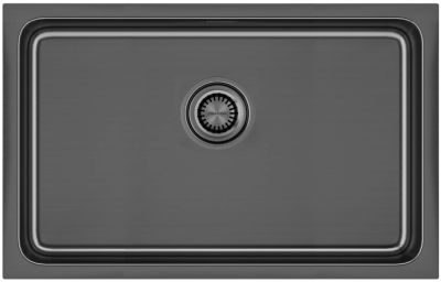 Детальное фото товара: Paulmark VISTA 74, мойка, нержавеющая сталь, вороненая сталь