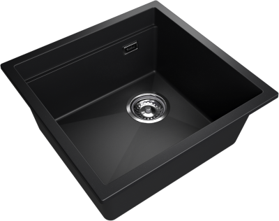 Детальное фото товара: Rivelato LINO LN-454-R nero, мойка, гранит, черный