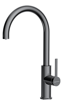 Фото товара: Omoikiri Okawa 2 Plus-GM, смеситель, нержавеющая сталь, вороненая сталь