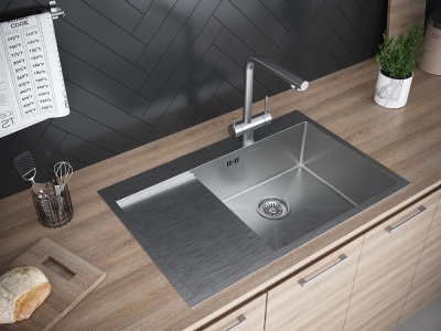 Детальное фото товара: Paulmark KRONER 78F, мойка, нержавеющая сталь брашированная