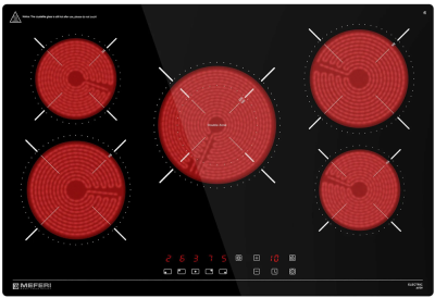 Детальное фото товара: MEFERI MEH755BK ULTRA стеклокерамическая поверхность