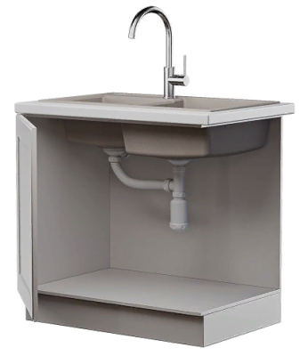 Детальное фото товара: GRANULA сифон двойной GRAND 31/2 с круглым переливом и отводом ЭКОНОМ