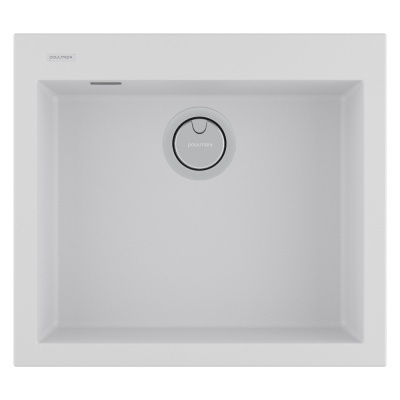 Paulmark DECORATION 56, мойка, гранит, белый Детальное фото товара: Paulmark DECORATION 56, мойка, гранит, белый