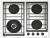 Korting HG 6235 CTX Детальное фото товара: Korting HG 6235 CTX газовая поверхность