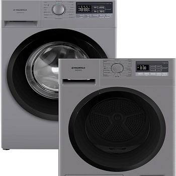 Фото товара: Maunfeld стирка MFWM148STSL02 + сушка MFDM168SL02