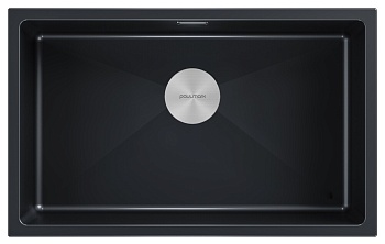 Фото товара: Paulmark LUMI 74UNI, мойка, гранит, черный металлик