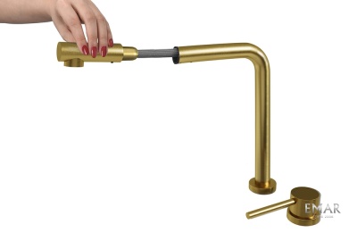 Emar EC-7027 PVD Golden, смеситель, золото Детальное фото товара: Emar EC-7027 PVD Golden, смеситель, золото