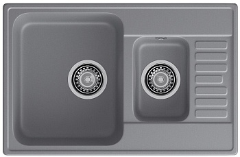 Фото товара: LEX St. Moritz 740 Deep Grey, мойка, гранит
