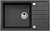 Фото товара: ALVEUS INTERMEZZO 130 GRANITAL CARBON - G91, мойка, гранит, черный (в комплекте с сифоном 111729)
