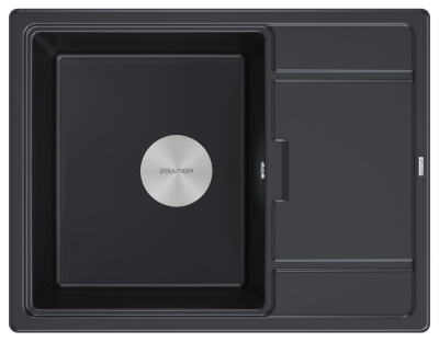 Paulmark FLUGEN 50-650, мойка, гранит, черный металлик Paulmark FLUGEN 50-650, мойка, гранит, черный металлик