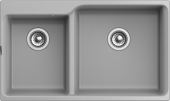 Фото товара: Rivelato AXEL X-90D grigio metallizzato, мойка, гранит, серый металлик