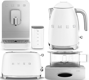 Фото товара: Smeg KLF03WHMEU + TSF01WHMEU + BCC13WHMEU + BLC01WHMEU