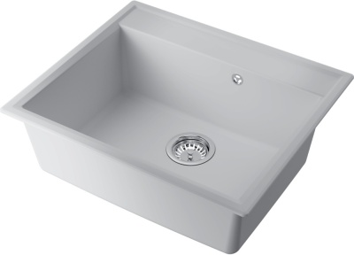 Omoikiri Daisen 60-WH, мойка, гранит, белый Детальное фото товара: Omoikiri Daisen 60-WH, мойка, гранит, белый