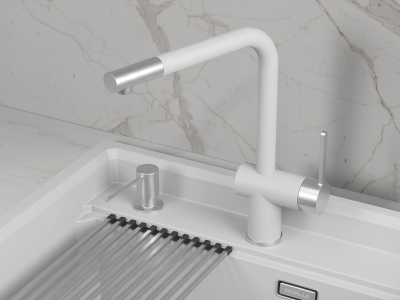 Детальное фото товара: GRANULA 5017 смеситель, гранит, арктик