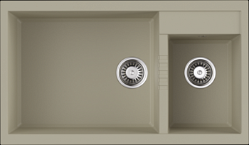 Фото товара: Omoikiri Tedori 86-2-LB-BE, мойка, гранит, ваниль