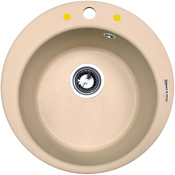 Zigmund & Shtain KREIS 480, мойка, топленое молоко Фото товара: Zigmund & Shtain KREIS 480, мойка, топленое молоко