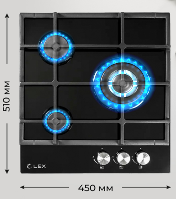 Детальное фото товара: LEX GVG 431 BL газовая поверхность