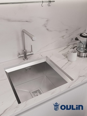Детальное фото товара: Oulin OL-FU114 (VA8109), мойка, нержавеющая сталь сатин