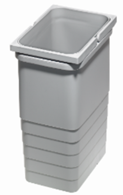 Детальное фото товара: Ninka Vector ведро для мусора, 8 л, с двумя ручками, серый