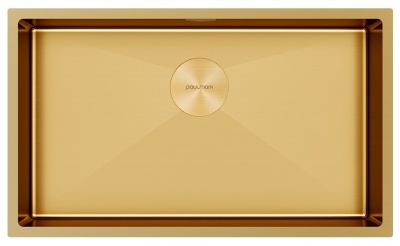 Детальное фото товара: Paulmark NEXT 74 UNI, мойка, нержавеющая сталь, брашированное золото