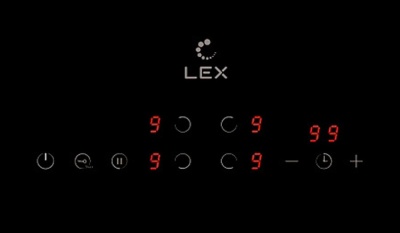 Детальное фото товара: LEX EVH 6040B BL стеклокерамическая поверхность