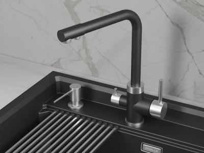 Детальное фото товара: GRANULA 5015 смеситель, нержавеющая сталь, шварц