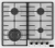 Korting HG 674 CTSI Детальное фото товара: Korting HG 674 CTSI газовая поверхность