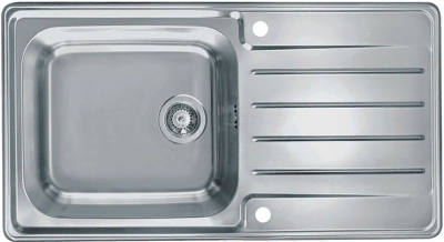 ALVEUS PRAKTIK 100-LEI, мойка, нержавеющая сталь лён (в комплекте с сифоном 1127251)