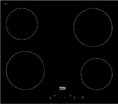 Детальное фото товара: Beko HIC64400E стеклокерамическая поверхность