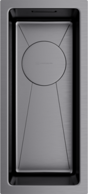 Omoikiri Taki 20-U/IF-GM, мойка, нержавеющая сталь/вороненая сталь