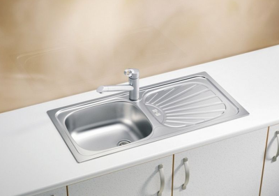 Детальное фото товара: ALVEUS BASIC 80 LEI-60, мойка, нержавеющая сталь лен (в комплекте с сифоном 1071237)
