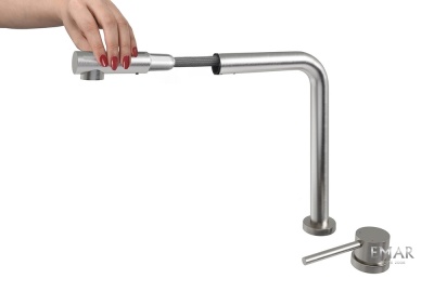 Emar EC-7027 Satin, смеситель, сатин Детальное фото товара: Emar EC-7027 Satin, смеситель, сатин