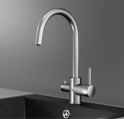 GRANULA 5169 смеситель, нержавеющая сталь Детальное фото товара: GRANULA 5169 смеситель, нержавеющая сталь