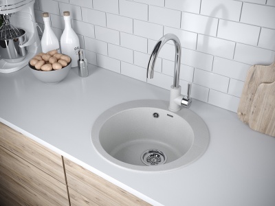 Paulmark GELEGEN 50, мойка, гранит, серый Детальное фото товара: Paulmark GELEGEN 50, мойка, гранит, серый