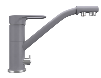 Maunfeld MFQT-10LGR, смеситель, гранит, светло-серый