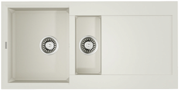 Фото товара: Omoikiri Sakaime 100-2-WH, мойка, гранит, белый