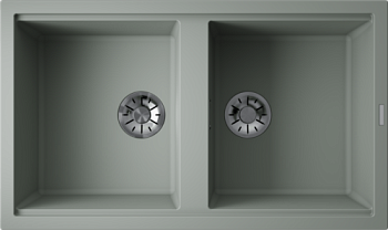 Фото товара: Omoikiri Kitagawa 86-2-WG, мойка, керамика, ветреный зеленый