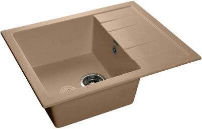 Детальное фото товара: GranFest QUADRO GF-Q-650 L, мойка, мрамор, топаз