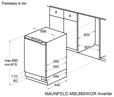 Детальное фото товара: Maunfeld MBL88SWGR Inverter