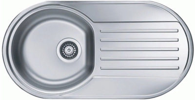 ALVEUS FORM 40 LEI-90, мойка, нержавеющая сталь лён (в комплекте с сифоном 1130550)