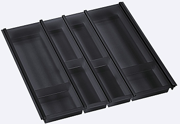 Фото товара: Ninka Cuisio Aqua 600, Legrabox Blum, лоток для столовых приборов, черный