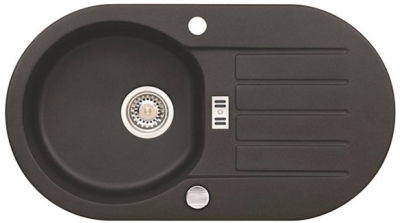 ALVEUS NIAGARA 40, мойка, гранит, черный (с сифоном 1105297)