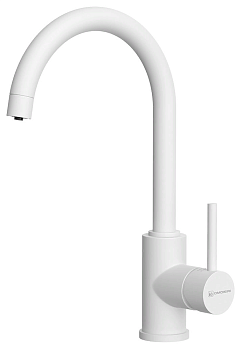 Фото товара: Omoikiri Shinagawa 2 Plus-WH, смеситель, гранит, белый