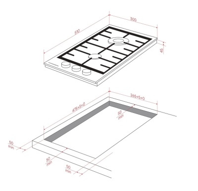 Детальное фото товара: Kuppersberg FG 36 B газовая поверхность