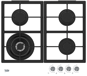 Фото товара: Beko HILW 64225 SW газовая поверхность